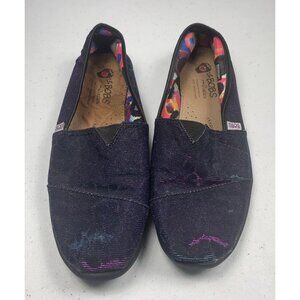 Girl's Skechers Size 5 Shoes Flats Lil Bobs Shimmer Glitter Purple Pull On Shoe